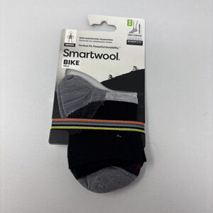 Smartwool Women’s Bike Zero Cushion Ankle Socks Black Medium Merino Wool NEW
